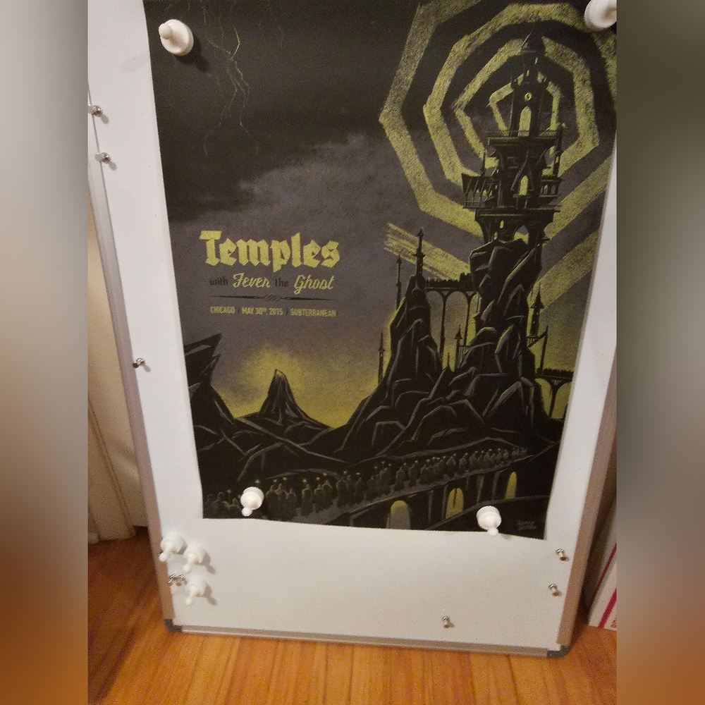 Temples band silkscreen poster NEW